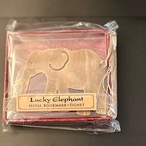 Lucky Elephant Metal Bookmark with Tassel